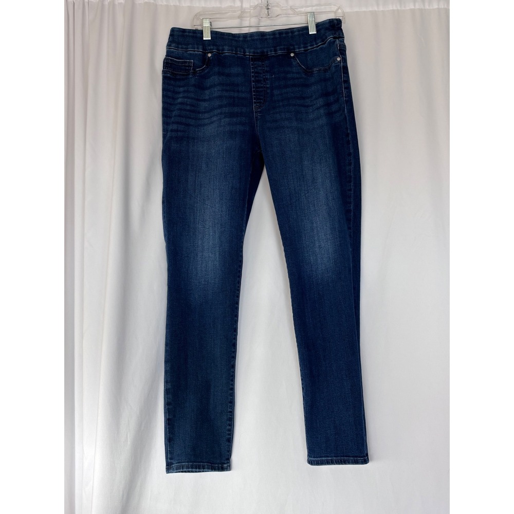Chicos Pull On Jegging Womens Size 1.5R US 10R Dark Wash Stretch Denim Skinny